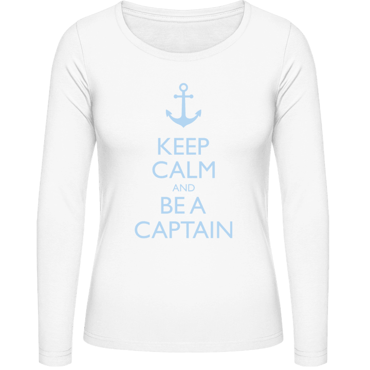 Keep Calm and be a Captain Vrouwen Lange Mouw Shirt contain pic