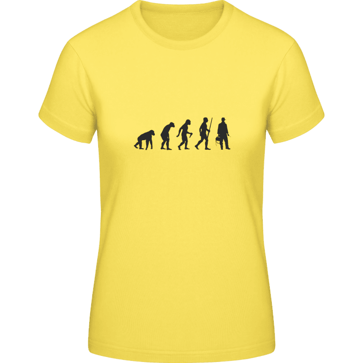 Electrician Evolution T-skjorte for kvinner contain pic