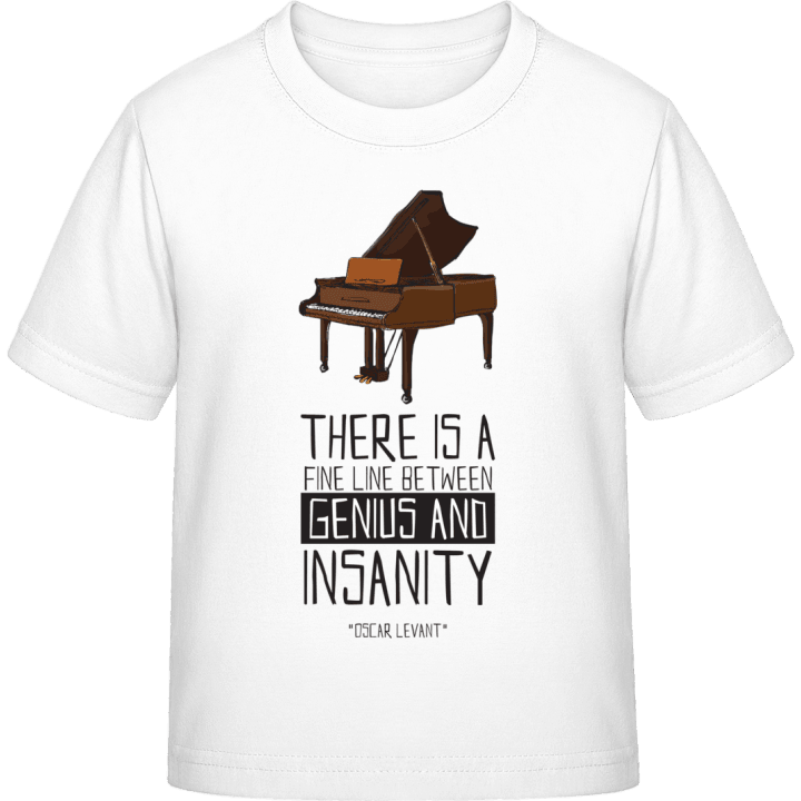 Line Between Genius And Insanity Camiseta infantil contain pic