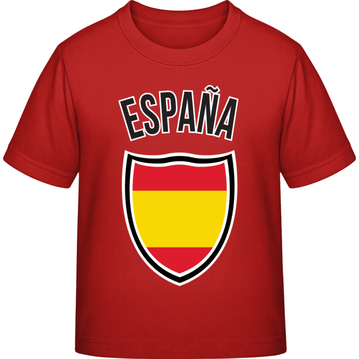 Espana Flag Shield T-skjorte for barn contain pic
