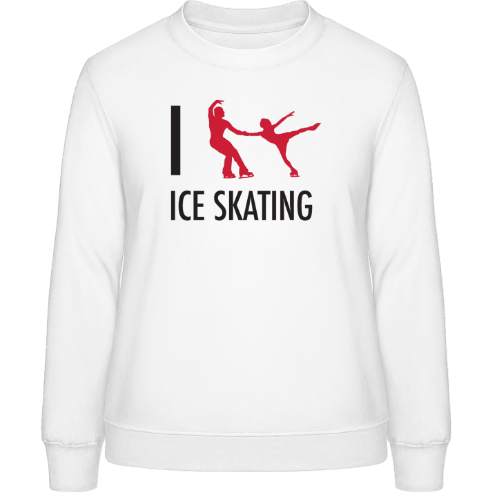 I Love Ice Skating Frauen Sweatshirt contain pic