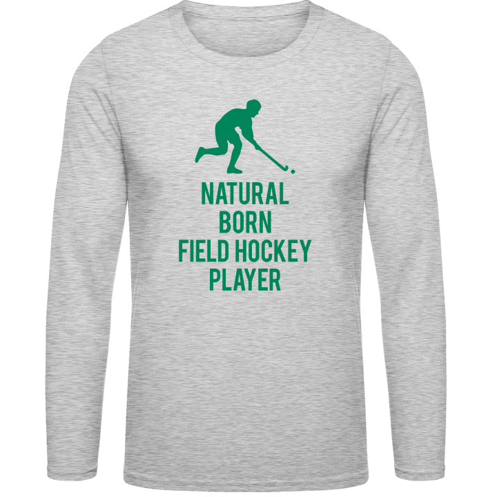 Natural Born Field Hockey Player Langermet skjorte contain pic