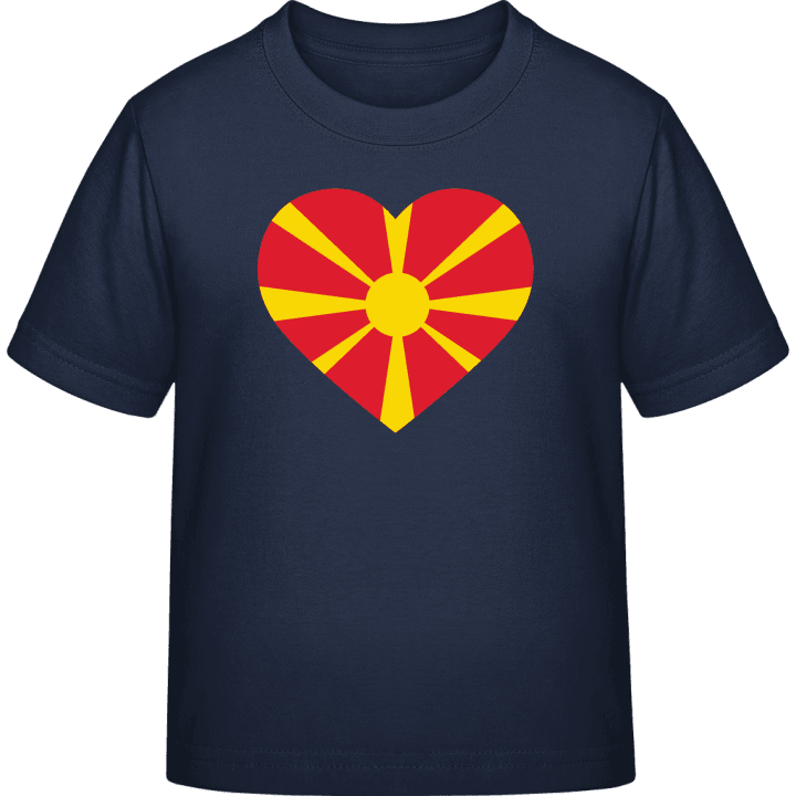 Macedonia Heart Flag T-skjorte for barn contain pic