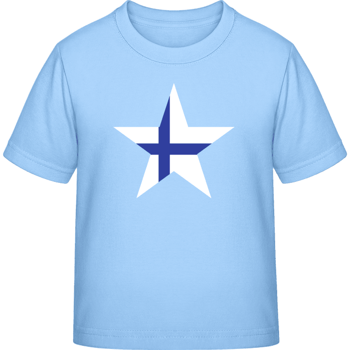 Finnish Star T-skjorte for barn contain pic