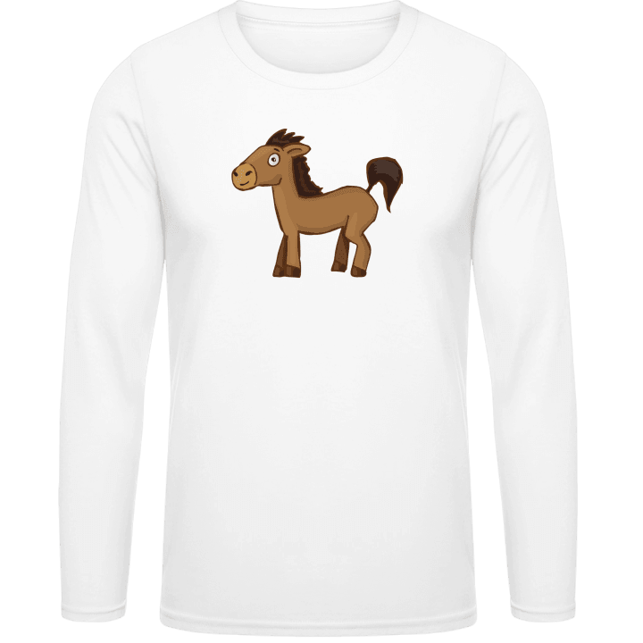 Horse Sweet Illustration T-shirt à manches longues 0 image
