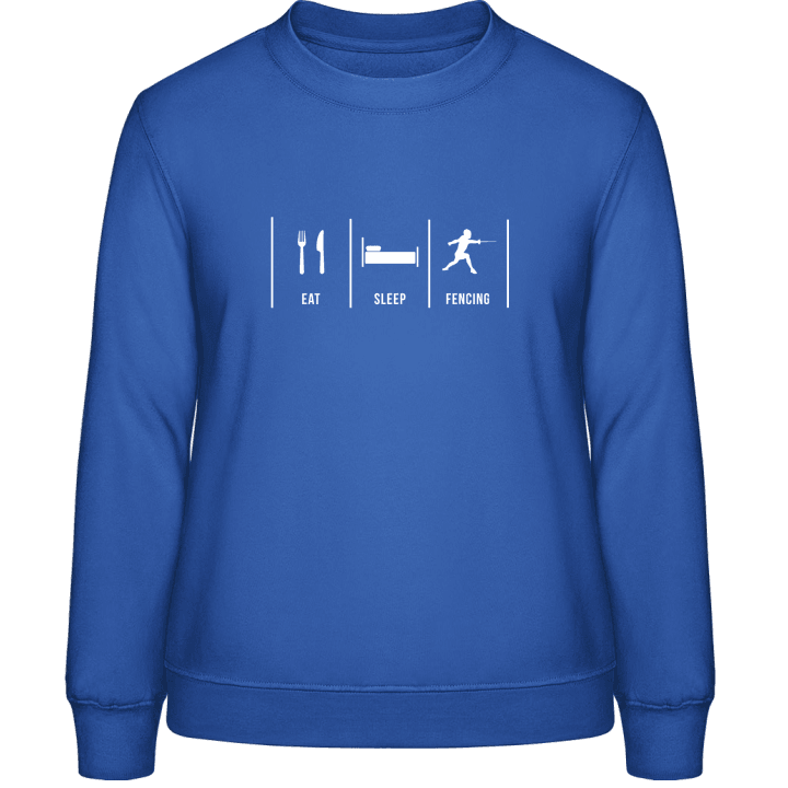 Eat Sleep Fencing Frauen Sweatshirt contain pic