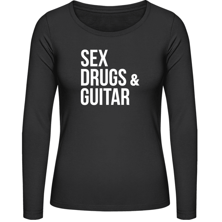 Sex Drugs Guitar Langermet skjorte for kvinner contain pic