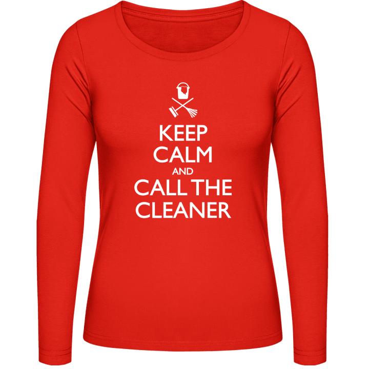 Keep Calm And Call The Cleaner Frauen Langarmshirt contain pic