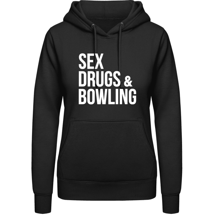 Sex Drugs Bowling Hoodie för kvinnor contain pic