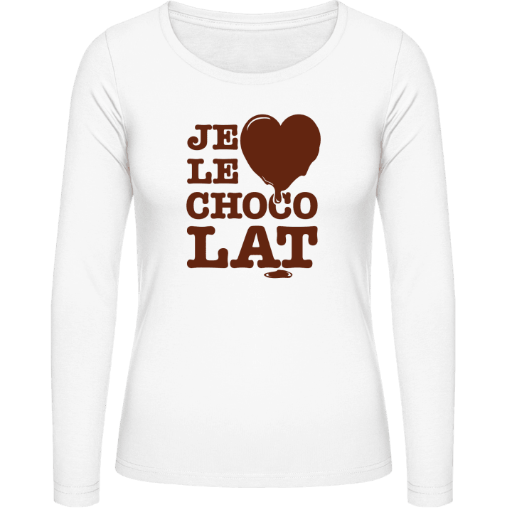 J'aime le chocolat Vrouwen Lange Mouw Shirt contain pic