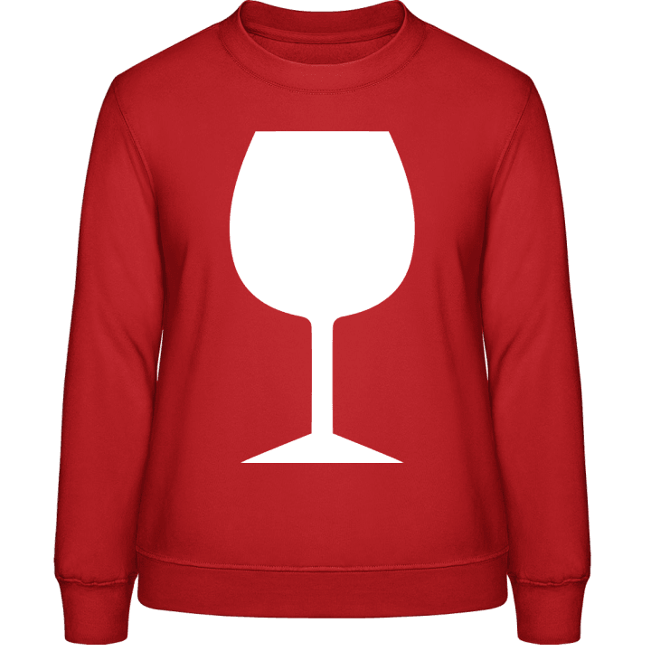 Wine Glas Silhouette Vrouwen Sweatshirt contain pic