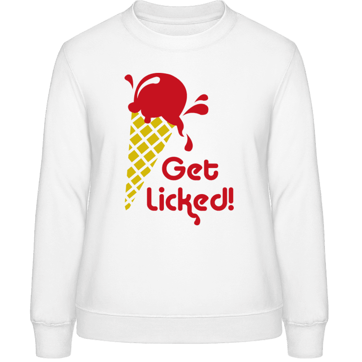 Get Licked Frauen Sweatshirt contain pic