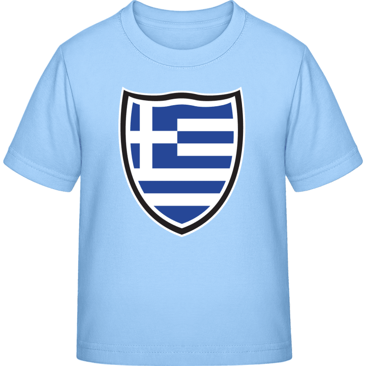 Greece Shield Flag T-shirt för barn contain pic