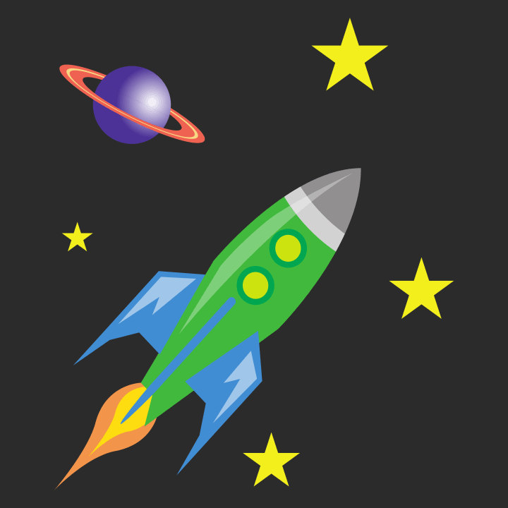 Rocket In Space Illustration Vauvan t-paita 0 image
