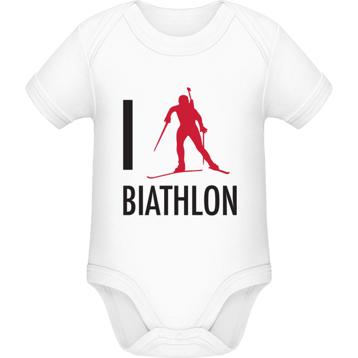 I Love Biathlon Baby Romper contain pic