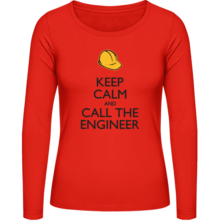 Keep Calm and Call the Engineer Langermet skjorte for kvinner contain pic