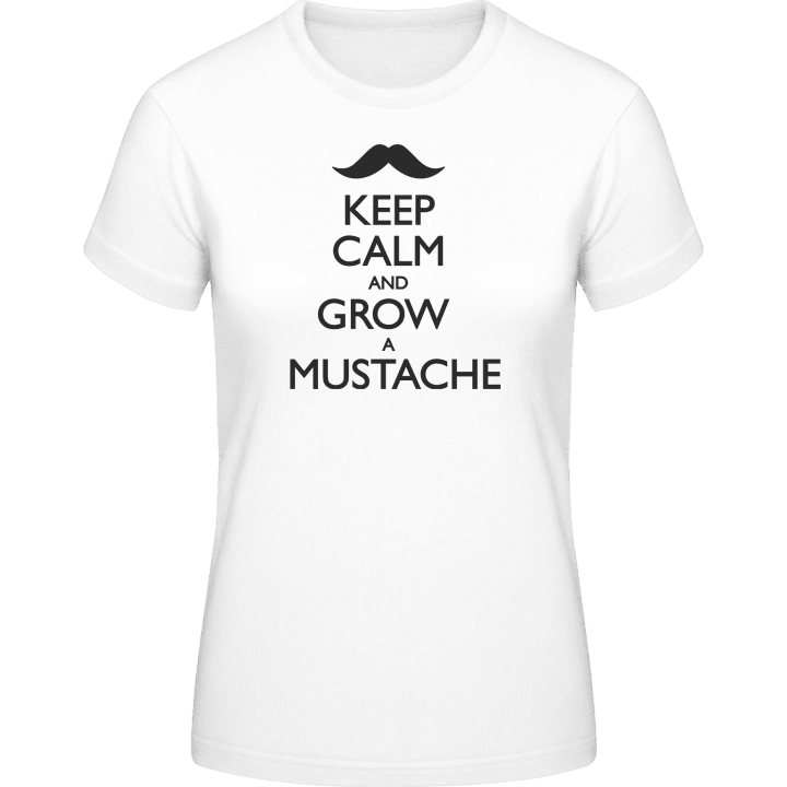 Keep Calm and grow a Mustache T-shirt för kvinnor contain pic