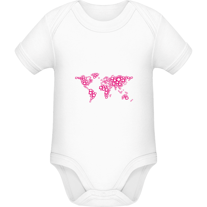 Floral Worldmap Baby Strampler contain pic