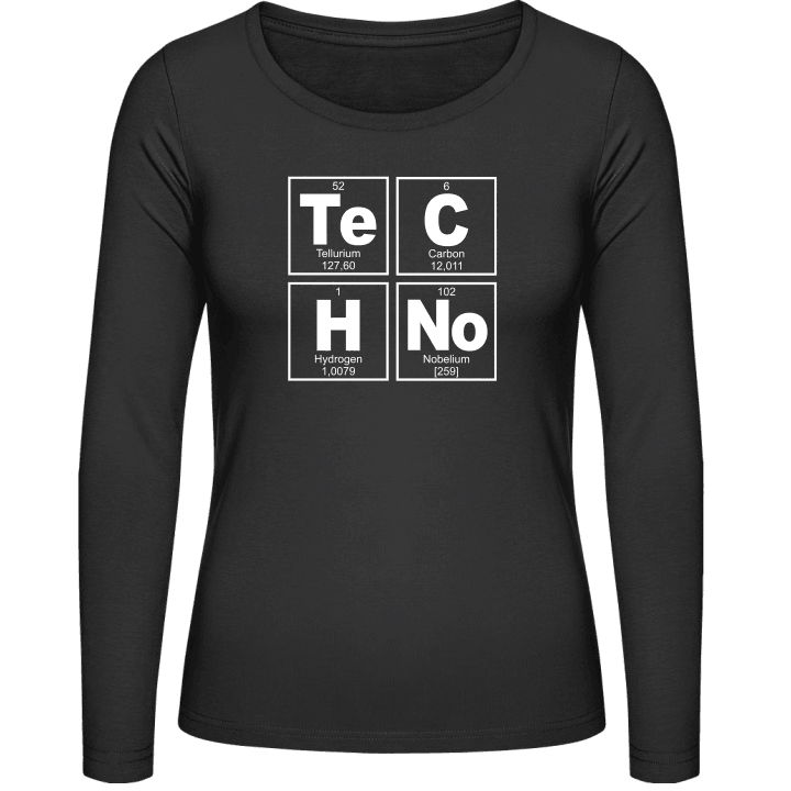 Techno Periodic Table T-shirt à manches longues pour femmes 0 image