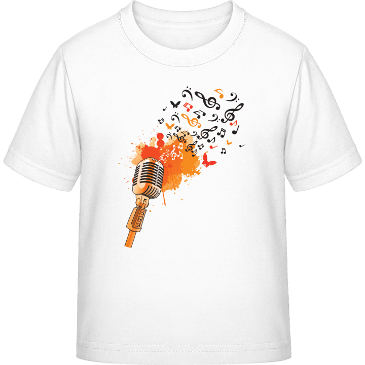 Microphone Stylish With Music Notes T-shirt pour enfants contain pic
