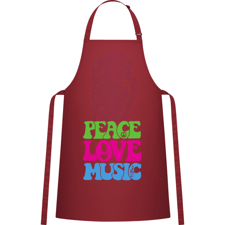 Peace Love Music Kitchen Apron contain pic