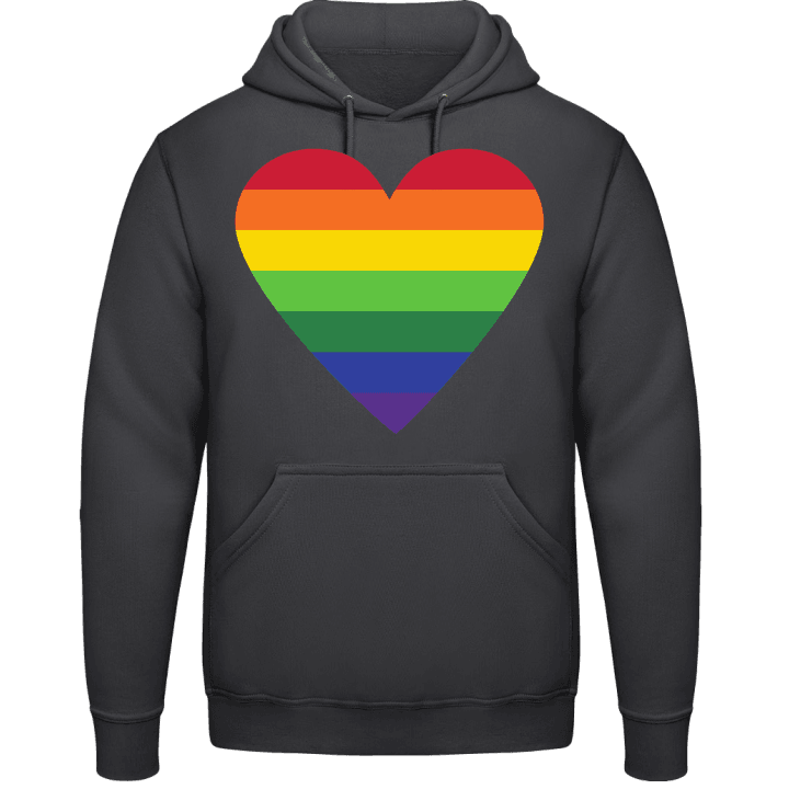 Rainbow Heart Stripes Felpa con cappuccio contain pic