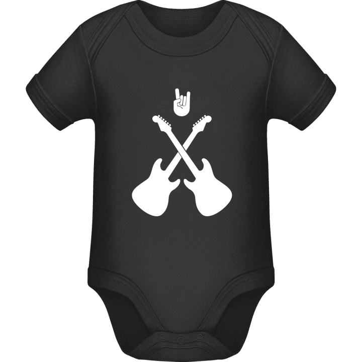 Rock On Guitars Crossed Baby romper kostym contain pic