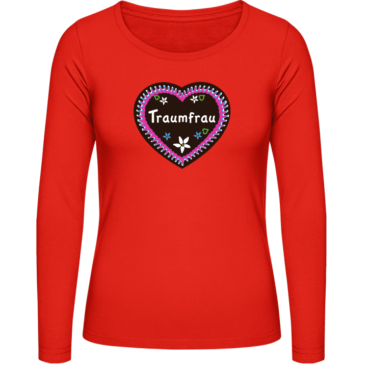 Traumfrau Lebkuchenherz T-shirt à manches longues pour femmes contain pic