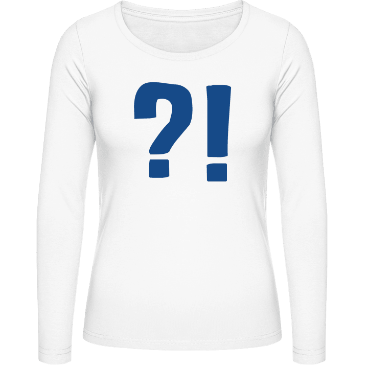 Vraagteken uitroepteken Vrouwen Lange Mouw Shirt 0 image