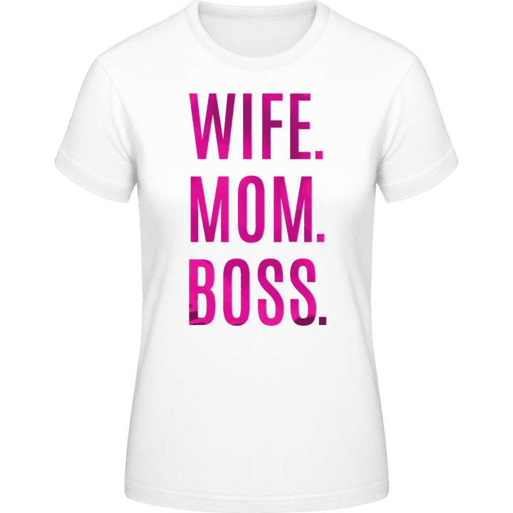 Wife Mom Boss Vrouwen T-shirt 0 image