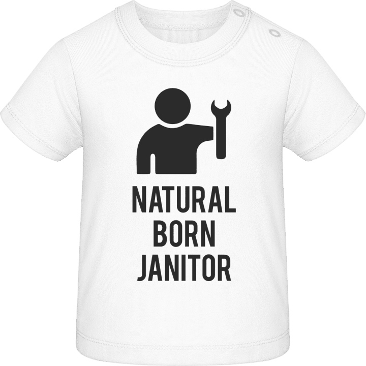 Natural Born Janitor T-shirt för bebisar contain pic