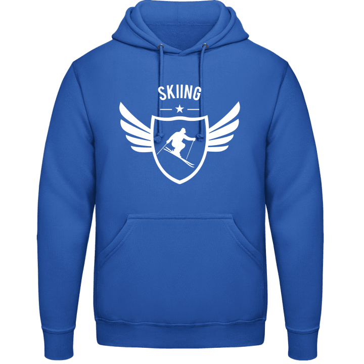Skiing Winged Hoodie contain pic