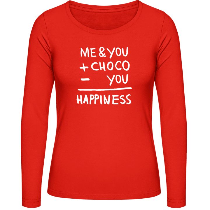 Me & You + Choco - You = Happiness Camisa de manga larga para mujer contain pic