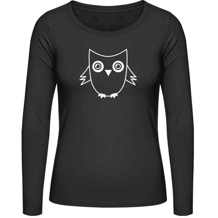 Owl Outline Langermet skjorte for kvinner 0 image