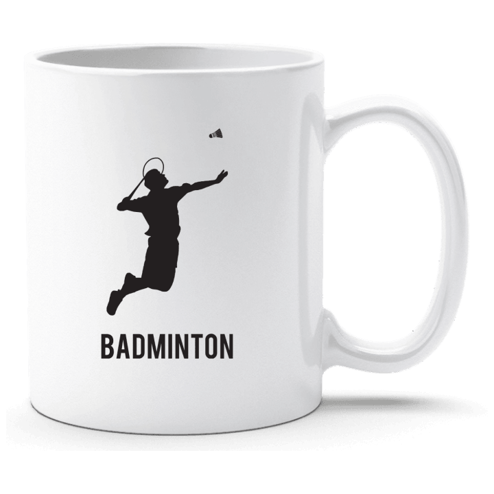 Badminton Player Silhouette Taza contain pic