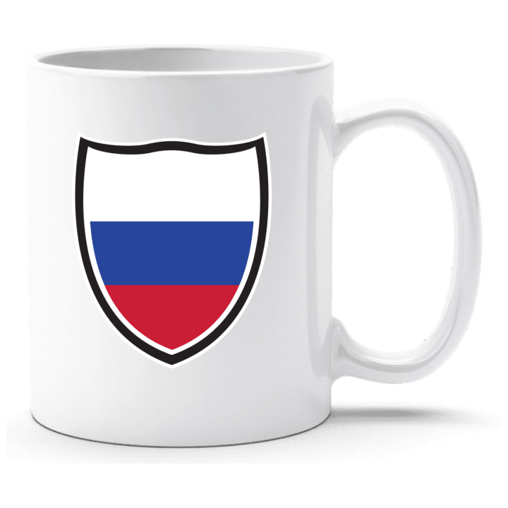 Russian Flag Shield Taza contain pic