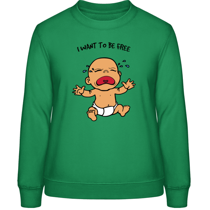 Baby Comic I Want To Be Free Sweatshirt för kvinnor 0 image