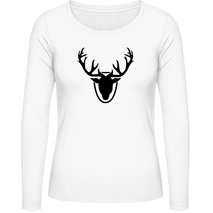 Antlers Trophy Silhouette Women long Sleeve Shirt 0 image