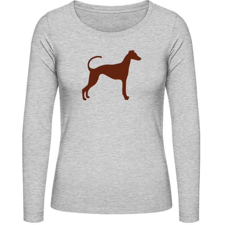 Greyhound Silhouette Frauen Langarmshirt 0 image