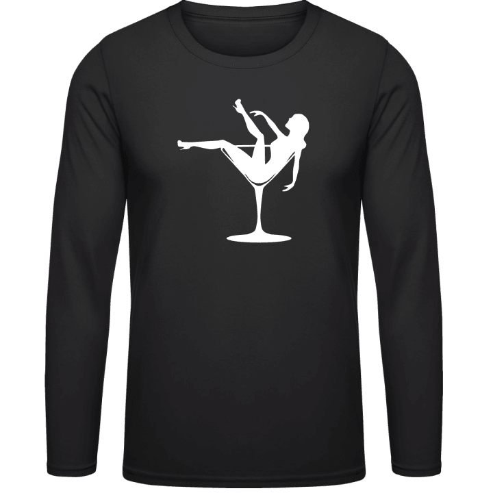 Woman In Cocktail Glas Long Sleeve Shirt contain pic