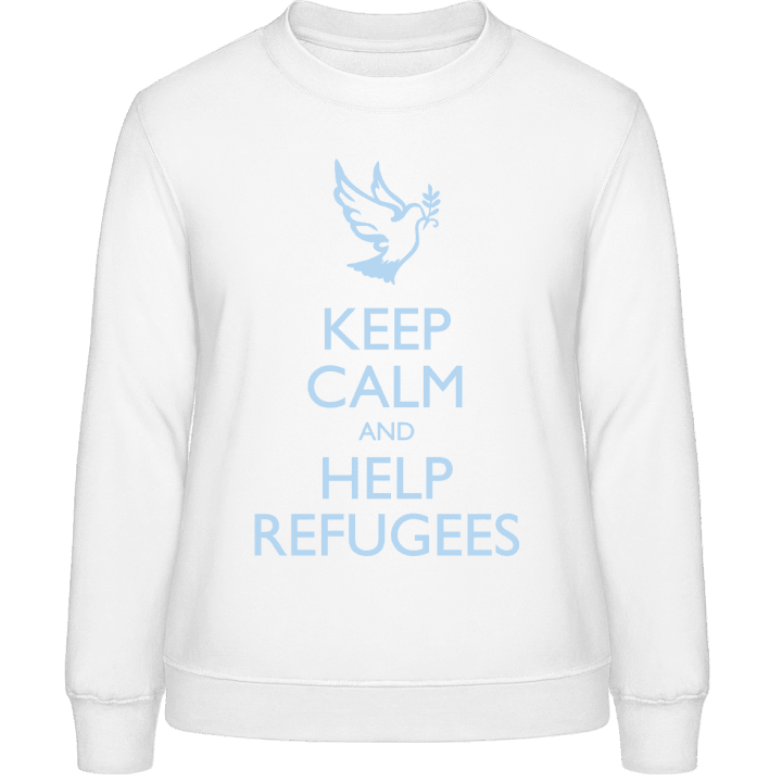 Keep Calm And Help Refugees Frauen Sweatshirt contain pic
