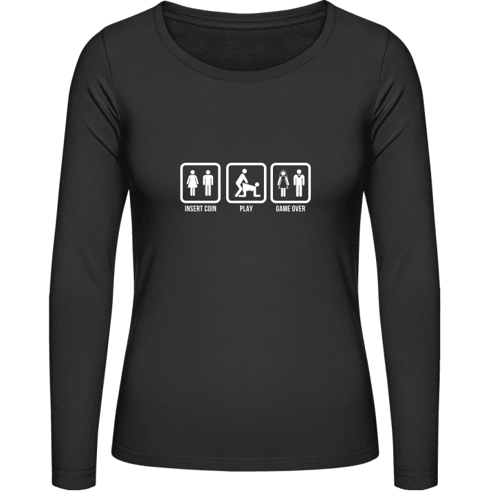 Insert Coin Play Game Over T-shirt à manches longues pour femmes contain pic