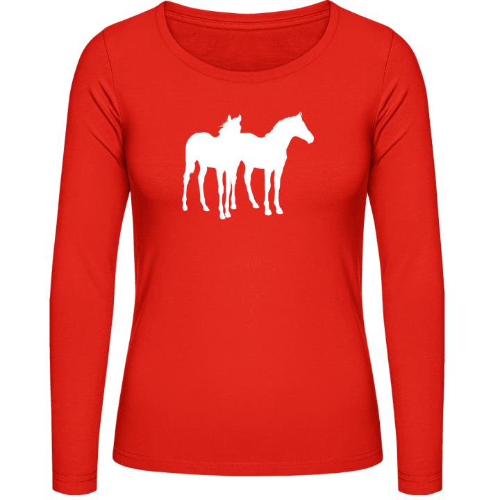 Pferde Frauen Langarmshirt 0 image