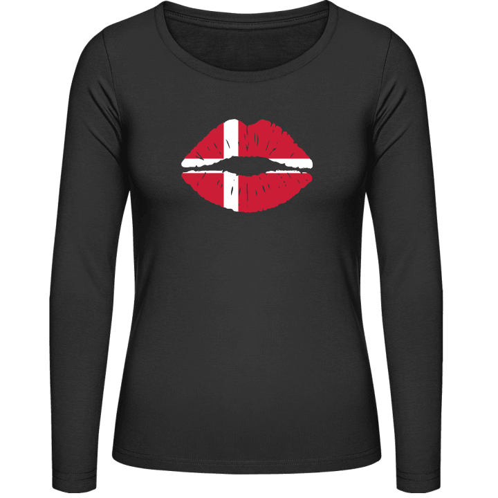 Danish Kiss Flag Frauen Langarmshirt contain pic