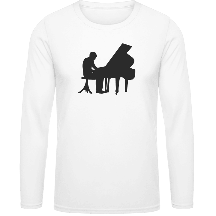 Pianist Silhouette Camicia a maniche lunghe contain pic