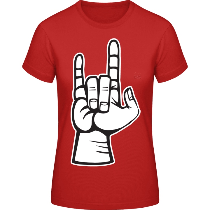Rock And Roll Hand T-shirt för kvinnor contain pic