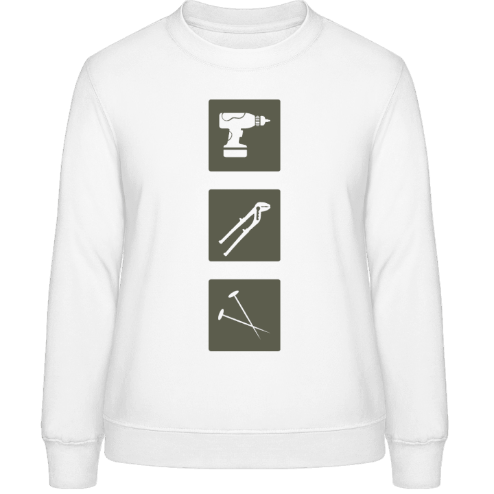 Drill Monkey Wrench Nails Sweatshirt til kvinder 0 image