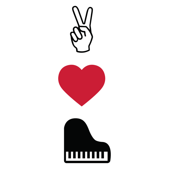 Peace Love Piano Genser for kvinner 0 image