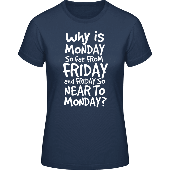 Why Is Monday So Far From Friday T-shirt til kvinder 0 image