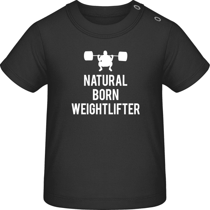 Natural Born Weightlifter Baby T-skjorte contain pic